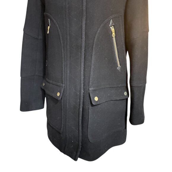 J.Crew Stadium-Cloth Wool Coat by Nello Gori – Black – Women’s Size 10 - Picture 5 of 7